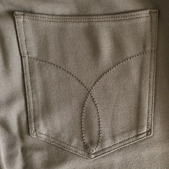 Calvin Klein Jeans Ponte Pants Womens 6 Skinny Leg Dark Green Stretchy Leggings - Picture 7 of 12